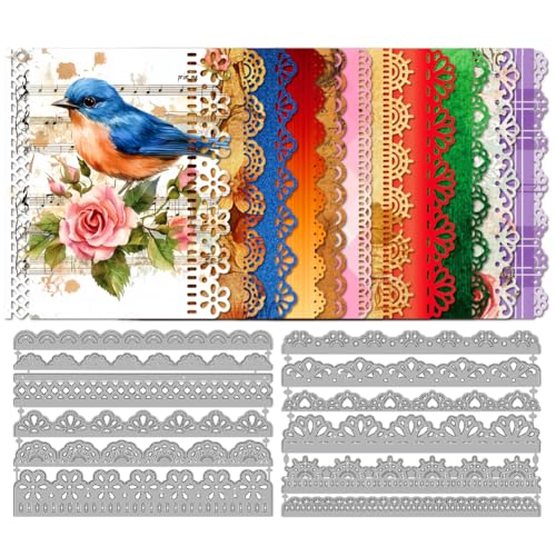 MAYJOYDIY Spitzenrand Bordüre Metall Stanzformen Spitzen Blumenrahmen Stanzschablone Vintage Dekoration Prägung Scrapbooking Schnitte Vorlage Für DIY Scrapbooking Karte Machen Album Geschenk Dekor MAYJOYDIY Spitzenrand Bordüre Metall Stanzformen Spitzen Blumenrahmen Stanzschablone Vintage Dekoration Prägung Scrapbooking Schnitte Vorlage Für DIY Scrapbooking Karte Machen Album Geschenk Dekor von MAYJOYDIY