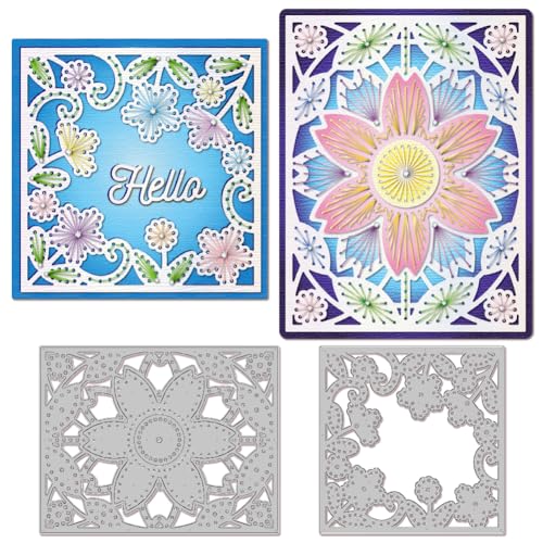MAYJOYDIY Stanzformen Mit Blumenrahmen Und Hintergrund Wildblumen Blätter Metall-Stanzformen Vintage-Blumenranke Karbonstahl DIY-Bastelprägevorlage Für Scrapbooking Papierbasteln Dekor Fotoalbum MAYJOYDIY Stanzformen Mit Blumenrahmen Und Hintergrund Wildblumen Blätter Metall-Stanzformen Vintage-Blumenranke Karbonstahl DIY-Bastelprägevorlage Für Scrapbooking Papierbasteln Dekor Fotoalbum von MAYJOYDIY