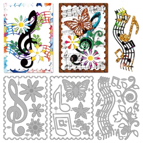 MAYJOYDIY Stanzformen Mit Musiknoten Metall Stanzformen Mit Blumen Und Schmetterlingsmotiv Blumenranken Prägeschablone Für Scrapbooking Bastelpapier Geburtstagskarten Geschenkdekoration MAYJOYDIY Stanzformen Mit Musiknoten Metall Stanzformen Mit Blumen Und Schmetterlingsmotiv Blumenranken Prägeschablone Für Scrapbooking Bastelpapier Geburtstagskarten Geschenkdekoration von MAYJOYDIY