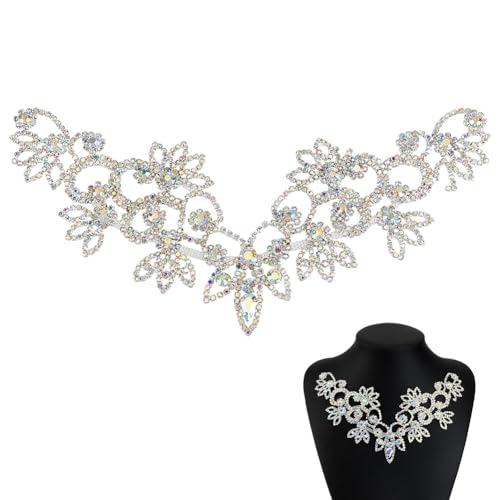 MAYJOYDIY Strass Applikation Für Kleidung 26.5x8.5cm Messing Klare Kristalle ab Blumen Spitzen Applikation Besatz Aufnäher Ausschnitt Für Hochzeitskleid Dekoration Kleidungsaccessoire MAYJOYDIY Strass Applikation Für Kleidung 26.5x8.5cm Messing Klare Kristalle ab Blumen Spitzen Applikation Besatz Aufnäher Ausschnitt Für Hochzeitskleid Dekoration Kleidungsaccessoire von MAYJOYDIY