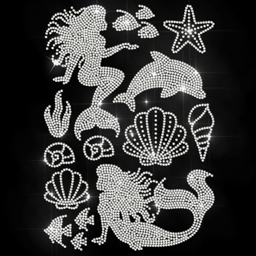 MAYJOYDIY Strass Aufbügler Mit Meerestieren Meerjungfrauen Wärmeübertragungsaufkleber Seetang Tropische Fische Hot Fix Strass Transfers Ozeanleben Diamant Aufbügler Für Hemden Taschen Hüte Jeans MAYJOYDIY Strass Aufbügler Mit Meerestieren Meerjungfrauen Wärmeübertragungsaufkleber Seetang Tropische Fische Hot Fix Strass Transfers Ozeanleben Diamant Aufbügler Für Hemden Taschen Hüte Jeans von MAYJOYDIY