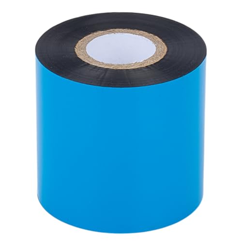 MAYJOYDIY Thermotransferband 6cm Breite Barcode Thermoetikettendruckerband Blaues Tintenetikettenband Für Produktkennzeichnung Preisauszeichnung Bestandsverwaltung Geschenkverpackung Scrapbooking von MAYJOYDIY