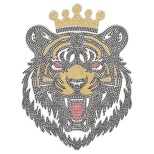 MAYJOYDIY Tiger Tier Strass Aufbügler Hotfix Transfer Tigerkrone Funkelnder DIY Patch Reparatur König Des Waldes Hotfix Applikation Für T Shirt Jacke Tasche Jeans Basteln Kleidungszubehör MAYJOYDIY Tiger Tier Strass Aufbügler Hotfix Transfer Tigerkrone Funkelnder DIY Patch Reparatur König Des Waldes Hotfix Applikation Für T Shirt Jacke Tasche Jeans Basteln Kleidungszubehör von MAYJOYDIY