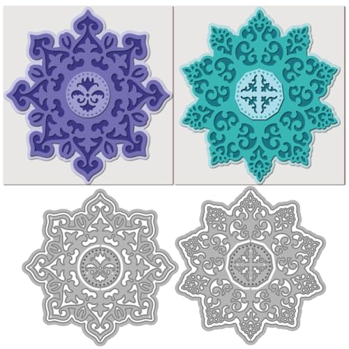 MAYJOYDIY Vintage Spitzenrahmen Metall Stanzformen Vintage Muster Stanzschablonen Lace Frame Karbonstahl Prägeschablonen Für Scrapbooking Party Fotoalbum DIY Papierhandwerk von MAYJOYDIY