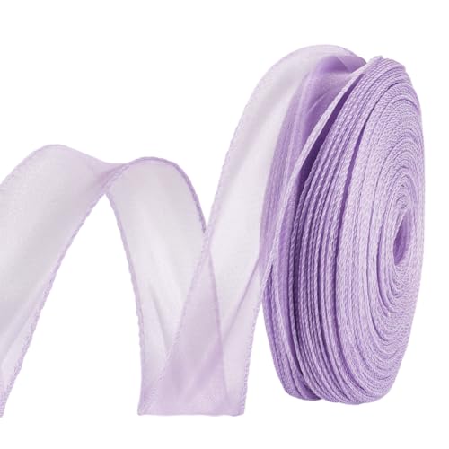 MAYJOYDIY Violettes Organzaband, durchscheinende Chiffon-Schleifen, schimmerndes Band für Geschenkverpackungen, Hochzeiten, Basteln, Bekleidung, Verzierung, Einladungen, Kränze, Party-Dekorationen MAYJOYDIY Violettes Organzaband, durchscheinende Chiffon-Schleifen, schimmerndes Band für Geschenkverpackungen, Hochzeiten, Basteln, Bekleidung, Verzierung, Einladungen, Kränze, Party-Dekorationen von MAYJOYDIY