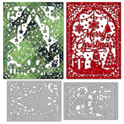 MAYJOYDIY Weihnachtsbaum Metall Stanzformen Hintergrund Rahmen Schnee Blumen Schneemänner Geschenkglocken Stanzschablonen Für DIY Scrapbooking Basteln Kartenherstellung Album Geschenkdekor MAYJOYDIY Weihnachtsbaum Metall Stanzformen Hintergrund Rahmen Schnee Blumen Schneemänner Geschenkglocken Stanzschablonen Für DIY Scrapbooking Basteln Kartenherstellung Album Geschenkdekor von MAYJOYDIY