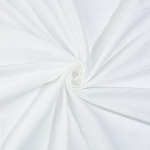 MAYJOYDIY Weißer Leinen Handarbeitsstoff 2×1.5 m Einfarbig Leinenstoff Quilten Nähen Drapieren Stoff Für Handarbeiten Röcke Taschen Tischdecken Kleidungsstücke Blumentopf Dekoration von MAYJOYDIY