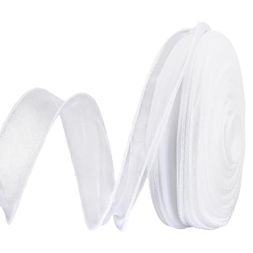 MAYJOYDIY Weißes Transparentes Organzaband 45M/Rolle Transparente Chiffonschleifen Schimmerndes Band Zum Verpacken Für Geschenkverpackungen Hochzeit Basteln Kleidung Verschönerung Party Dekorationen MAYJOYDIY Weißes Transparentes Organzaband 45M/Rolle Transparente Chiffonschleifen Schimmerndes Band Zum Verpacken Für Geschenkverpackungen Hochzeit Basteln Kleidung Verschönerung Party Dekorationen von MAYJOYDIY