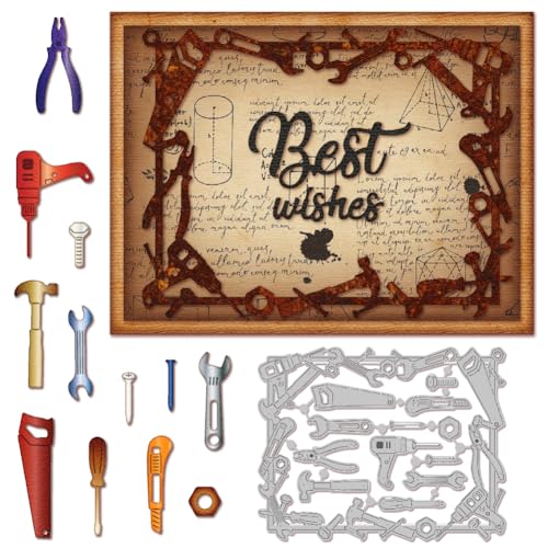MAYJOYDIY Werkzeug Thema Stanzformen Hardware-Tools Metall Stanzformen Werkzeug Hintergrund Rahmen Kohlenstoffstahl Schablone für Kartenherstellung Scrapbooking DIY Album Geschenk Box Dekor von MAYJOYDIY