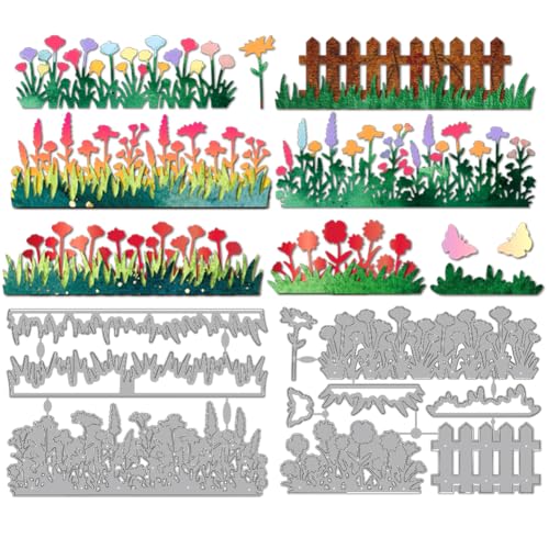 MAYJOYDIY Wildblumen Gras Metall Stanzformen Gartenzaun Stanzschablone Blumen Und Schmetterlingsprägung Scrapbooking Schnittvorlage Für DIY Scrapbooking Karte Machen Album Geschenk Dekor MAYJOYDIY Wildblumen Gras Metall Stanzformen Gartenzaun Stanzschablone Blumen Und Schmetterlingsprägung Scrapbooking Schnittvorlage Für DIY Scrapbooking Karte Machen Album Geschenk Dekor von MAYJOYDIY
