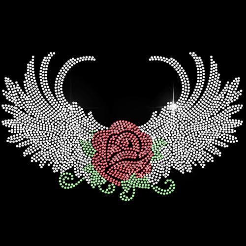 MAYJOYDIY Wings Rose Strass-Sticker zum Aufbuegeln, 29.7x21cm Blumenapplikation Kristall Strass Fuer Stoff Kleidung Dekorationszubehoer, Transfers, Aufbuegler MAYJOYDIY Wings Rose Strass-Sticker zum Aufbuegeln, 29.7x21cm Blumenapplikation Kristall Strass Fuer Stoff Kleidung Dekorationszubehoer, Transfers, Aufbuegler von MAYJOYDIY