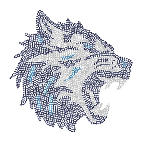 MAYJOYDIY Wolf Hotfix Strass Aufbügeln Blauer Heulender Wolfskopf Kristall Strass Aufkleber Glitzer Hotfix Transfer Patch Kleidung Reparatur Applikation für T-Shirt Hut Hosen Tasche von MAYJOYDIY