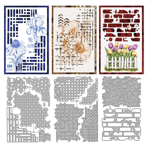 MAYJOYDIY Ziegelstein Unregelmäßigem Netzmuster Metall Stanzformen Wand Hintergrund Stanzungen Aus Karbonstahl Vintage Prägeschablonen Stanzformen Für DIY Papierbasteln Scrapbook Album Karten MAYJOYDIY Ziegelstein Unregelmäßigem Netzmuster Metall Stanzformen Wand Hintergrund Stanzungen Aus Karbonstahl Vintage Prägeschablonen Stanzformen Für DIY Papierbasteln Scrapbook Album Karten von MAYJOYDIY