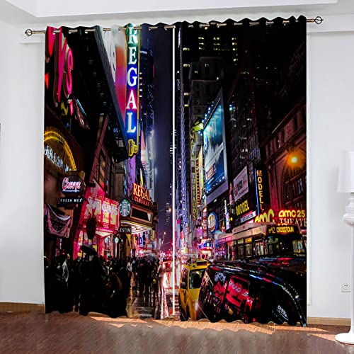 Blickdichte Vorhänge Kinderzimmer 3D New York Times Square Thermovorhang Kälteschutz Gardinen Mit Ösen Vorhang Wärmeisolierend 140x200 cm Verdunklungsvorhänge Wohnzimmer Schlafzimmer Modern Blickdichte Vorhänge Kinderzimmer 3D New York Times Square Thermovorhang Kälteschutz Gardinen Mit Ösen Vorhang Wärmeisolierend 140x200 cm Verdunklungsvorhänge Wohnzimmer Schlafzimmer Modern von MAYNUO