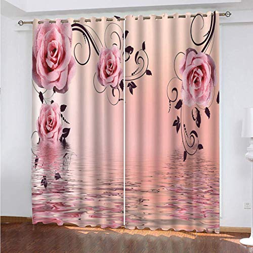 Blickdichte Vorhänge Kinderzimmer 3D Rosa Seerosenranken Thermovorhang Kälteschutz Gardinen Mit Ösen Vorhang Wärmeisolierend 160x200 cm Verdunklungsvorhänge Wohnzimmer Schlafzimmer Modern Blickdichte Vorhänge Kinderzimmer 3D Rosa Seerosenranken Thermovorhang Kälteschutz Gardinen Mit Ösen Vorhang Wärmeisolierend 160x200 cm Verdunklungsvorhänge Wohnzimmer Schlafzimmer Modern von MAYNUO
