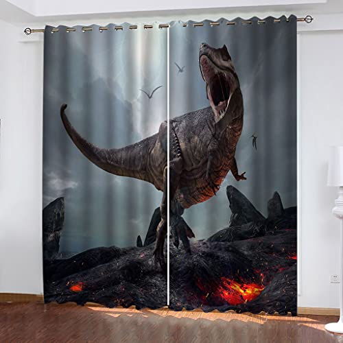 Blickdichte Vorhänge Kinderzimmer 3D Rotes Magma Und Dinosaurier Thermovorhang Kälteschutz Gardinen Mit Ösen Vorhang Wärmeisolierend 160x200 cm Verdunklungsvorhänge Wohnzimmer Schlafzimmer Modern Blickdichte Vorhänge Kinderzimmer 3D Rotes Magma Und Dinosaurier Thermovorhang Kälteschutz Gardinen Mit Ösen Vorhang Wärmeisolierend 160x200 cm Verdunklungsvorhänge Wohnzimmer Schlafzimmer Modern von MAYNUO