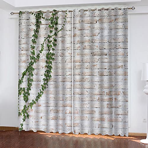 MAYNUO Lichtundurchlässige Vorhänge Mit Ösen Für Schlafzimmer Kinderzimmer Geräuschreduzierung 2Er Set 3D Rote Ziegelwandkunst Blickdichte Gardinen 250x200 cm Verdunkelungsvorhang, Thermovorhang MAYNUO Lichtundurchlässige Vorhänge Mit Ösen Für Schlafzimmer Kinderzimmer Geräuschreduzierung 2Er Set 3D Rote Ziegelwandkunst Blickdichte Gardinen 250x200 cm Verdunkelungsvorhang, Thermovorhang von MAYNUO