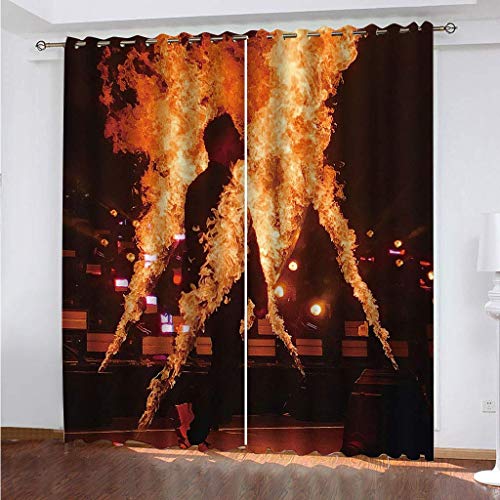 MAYNUO Thermovorhang Fensterdekoration 3D Rote Flammen Figuren Gardinen Druck Verdunkelung Vorhänge Für Kinderzimmer Wohnzimmer Fenster Thermovorhang 264x214Cm 2 Stück Ösenvorhang Blickdicht MAYNUO Thermovorhang Fensterdekoration 3D Rote Flammen Figuren Gardinen Druck Verdunkelung Vorhänge Für Kinderzimmer Wohnzimmer Fenster Thermovorhang 264x214Cm 2 Stück Ösenvorhang Blickdicht von MAYNUO