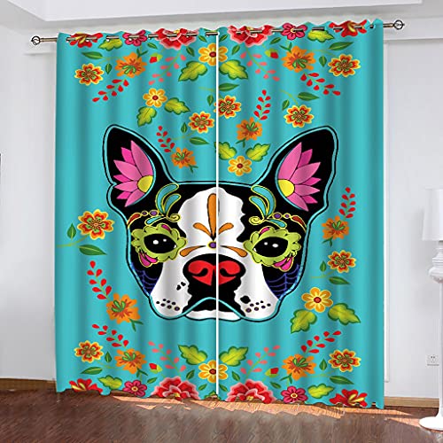 MAYNUO Verdunklungsvorhänge 3D Blumen Tier Hund Gardinen Mit Ösen Blickdichte Vorhänge Für Schlafzimmer Wohnzimmer 200x160 cm Vorhang Kinderzimmer Junge, 2Er Set Gardinen Mit Ösen, Abdunkelnde MAYNUO Verdunklungsvorhänge 3D Blumen Tier Hund Gardinen Mit Ösen Blickdichte Vorhänge Für Schlafzimmer Wohnzimmer 200x160 cm Vorhang Kinderzimmer Junge, 2Er Set Gardinen Mit Ösen, Abdunkelnde von MAYNUO