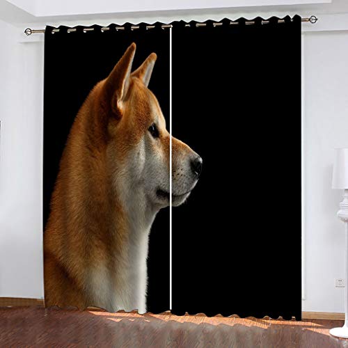 MAYNUO Verdunklungsvorhänge 3D Gelbe Tiere Hund Gardinen Mit Ösen Blickdichte Vorhänge Für Schlafzimmer Wohnzimmer 200x160 cm Vorhang Kinderzimmer Junge, 2Er Set Gardinen Mit Ösen, Abdunkelnde MAYNUO Verdunklungsvorhänge 3D Gelbe Tiere Hund Gardinen Mit Ösen Blickdichte Vorhänge Für Schlafzimmer Wohnzimmer 200x160 cm Vorhang Kinderzimmer Junge, 2Er Set Gardinen Mit Ösen, Abdunkelnde von MAYNUO