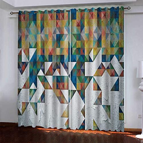 MAYNUO Verdunklungsvorhänge 3D Retro-Geometrische Wand Gardinen Mit Ösen Blickdichte Vorhänge Für Schlafzimmer Wohnzimmer 200x160 cm Vorhang Kinderzimmer Junge, 2Er Set Gardinen Mit Ösen, Abdunkelnde MAYNUO Verdunklungsvorhänge 3D Retro-Geometrische Wand Gardinen Mit Ösen Blickdichte Vorhänge Für Schlafzimmer Wohnzimmer 200x160 cm Vorhang Kinderzimmer Junge, 2Er Set Gardinen Mit Ösen, Abdunkelnde von MAYNUO