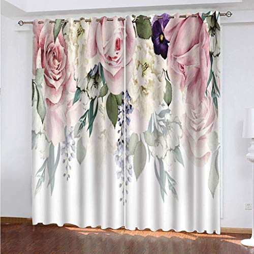 MAYNUO Verdunklungsvorhänge 3D Rosa Blumenranken Gardinen Mit Ösen Blickdichte Vorhänge Für Schlafzimmer Wohnzimmer 200x160 cm Vorhang Kinderzimmer Junge, 2Er Set Gardinen Mit Ösen, Abdunkelnde MAYNUO Verdunklungsvorhänge 3D Rosa Blumenranken Gardinen Mit Ösen Blickdichte Vorhänge Für Schlafzimmer Wohnzimmer 200x160 cm Vorhang Kinderzimmer Junge, 2Er Set Gardinen Mit Ösen, Abdunkelnde von MAYNUO
