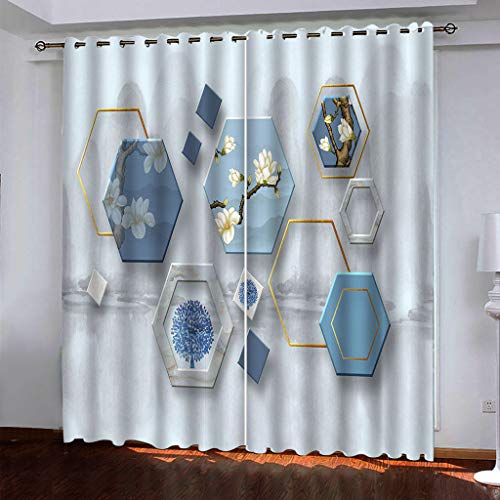 MAYNUO Verdunklungsvorhänge Kinderzimmer 3D Blumen-Kunstmuster Vorhang Blickdicht Gardinen Mädchen 140x160 cm Vorhänge Für Schlafzimmer Wohnzimmer, Verdunkelung Mit Ösen MAYNUO Verdunklungsvorhänge Kinderzimmer 3D Blumen-Kunstmuster Vorhang Blickdicht Gardinen Mädchen 140x160 cm Vorhänge Für Schlafzimmer Wohnzimmer, Verdunkelung Mit Ösen von MAYNUO