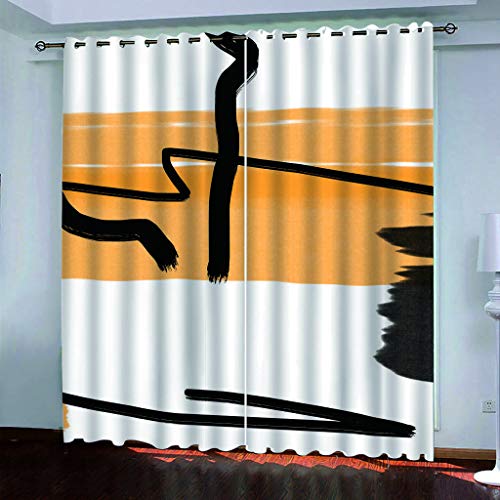 MAYNUO Verdunklungsvorhänge Kinderzimmer 3D Gelbe Schwarze Graffiti Vorhang Blickdicht Gardinen Mädchen 140x160 cm Vorhänge Für Schlafzimmer Wohnzimmer, Verdunkelung Mit Ösen MAYNUO Verdunklungsvorhänge Kinderzimmer 3D Gelbe Schwarze Graffiti Vorhang Blickdicht Gardinen Mädchen 140x160 cm Vorhänge Für Schlafzimmer Wohnzimmer, Verdunkelung Mit Ösen von MAYNUO
