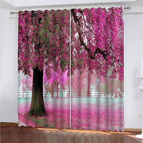 MAYNUO Verdunklungsvorhänge Kinderzimmer 3D Rosa Baum-Druck Vorhang Blickdicht Gardinen Mädchen 140x160 cm Vorhänge Für Schlafzimmer Wohnzimmer, Verdunkelung Mit Ösen MAYNUO Verdunklungsvorhänge Kinderzimmer 3D Rosa Baum-Druck Vorhang Blickdicht Gardinen Mädchen 140x160 cm Vorhänge Für Schlafzimmer Wohnzimmer, Verdunkelung Mit Ösen von MAYNUO