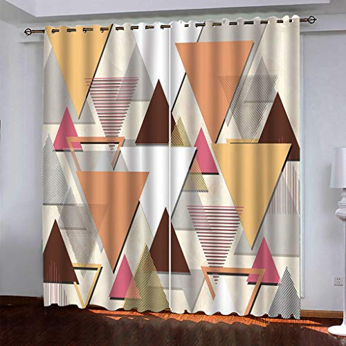 MAYNUO Vorhänge Blickdicht 3D Gelbe Geometrische Dreiecke Gardinen 140x240 cm Verdunklungsvorhänge Ösen, Drucken Curtains Für Schlafzimmer Wohnzimmer Deko, Verdunklungsgardine 2Er Set MAYNUO Vorhänge Blickdicht 3D Gelbe Geometrische Dreiecke Gardinen 140x240 cm Verdunklungsvorhänge Ösen, Drucken Curtains Für Schlafzimmer Wohnzimmer Deko, Verdunklungsgardine 2Er Set von MAYNUO
