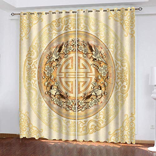 MAYNUO Vorhänge Blickdicht 3D Retro-Blumen- Und Vogelkunst Gardinen 140x240 cm Verdunklungsvorhänge Ösen, Drucken Curtains Für Schlafzimmer Wohnzimmer Deko, Verdunklungsgardine 2Er Set MAYNUO Vorhänge Blickdicht 3D Retro-Blumen- Und Vogelkunst Gardinen 140x240 cm Verdunklungsvorhänge Ösen, Drucken Curtains Für Schlafzimmer Wohnzimmer Deko, Verdunklungsgardine 2Er Set von MAYNUO