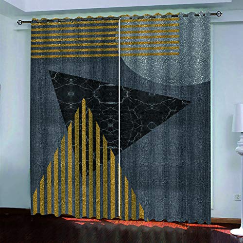 MAYNUO Vorhänge Blickdicht 3D Retro-Geometrisches Dreieck Gardinen 140x240 cm Verdunklungsvorhänge Ösen, Drucken Curtains Für Schlafzimmer Wohnzimmer Deko, Verdunklungsgardine 2Er Set MAYNUO Vorhänge Blickdicht 3D Retro-Geometrisches Dreieck Gardinen 140x240 cm Verdunklungsvorhänge Ösen, Drucken Curtains Für Schlafzimmer Wohnzimmer Deko, Verdunklungsgardine 2Er Set von MAYNUO