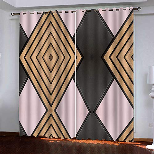 MAYNUO Vorhänge Blickdicht 3D Rosa Geometrische Kunst Gardinen 140x240 cm Verdunklungsvorhänge Ösen, Drucken Curtains Für Schlafzimmer Wohnzimmer Deko, Verdunklungsgardine 2Er Set MAYNUO Vorhänge Blickdicht 3D Rosa Geometrische Kunst Gardinen 140x240 cm Verdunklungsvorhänge Ösen, Drucken Curtains Für Schlafzimmer Wohnzimmer Deko, Verdunklungsgardine 2Er Set von MAYNUO