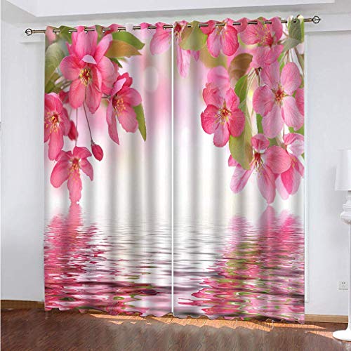 MAYNUO Vorhänge Blickdicht 3D Rosa Pfirsichblüten Gardinen 140x240 cm Verdunklungsvorhänge Ösen, Drucken Curtains Für Schlafzimmer Wohnzimmer Deko, Verdunklungsgardine 2Er Set MAYNUO Vorhänge Blickdicht 3D Rosa Pfirsichblüten Gardinen 140x240 cm Verdunklungsvorhänge Ösen, Drucken Curtains Für Schlafzimmer Wohnzimmer Deko, Verdunklungsgardine 2Er Set von MAYNUO