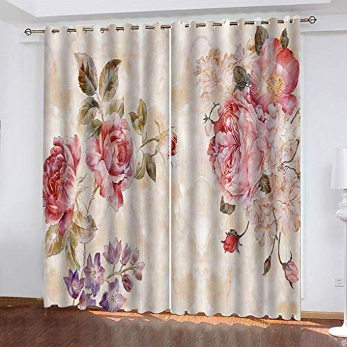 MAYNUO Vorhänge Blickdicht 3D Rote Pflanzen Und Blumen Gardinen 140x240 cm Verdunklungsvorhänge Ösen, Drucken Curtains Für Schlafzimmer Wohnzimmer Deko, Verdunklungsgardine 2Er Set MAYNUO Vorhänge Blickdicht 3D Rote Pflanzen Und Blumen Gardinen 140x240 cm Verdunklungsvorhänge Ösen, Drucken Curtains Für Schlafzimmer Wohnzimmer Deko, Verdunklungsgardine 2Er Set von MAYNUO