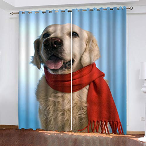 MAYNUO Vorhänge Blickdicht 3D Roter Schal Und Kleiner Hund Gardinen 140x240 cm Verdunklungsvorhänge Ösen, Drucken Curtains Für Schlafzimmer Wohnzimmer Deko, Verdunklungsgardine 2Er Set MAYNUO Vorhänge Blickdicht 3D Roter Schal Und Kleiner Hund Gardinen 140x240 cm Verdunklungsvorhänge Ösen, Drucken Curtains Für Schlafzimmer Wohnzimmer Deko, Verdunklungsgardine 2Er Set von MAYNUO
