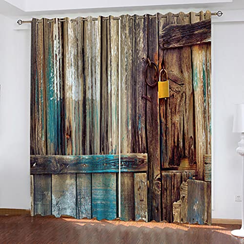 MAYNUO Vorhänge Blickdicht 3D Vintage Blaue Holztüren Gardinen 140x240 cm Verdunklungsvorhänge Ösen, Drucken Curtains Für Schlafzimmer Wohnzimmer Deko, Verdunklungsgardine 2Er Set MAYNUO Vorhänge Blickdicht 3D Vintage Blaue Holztüren Gardinen 140x240 cm Verdunklungsvorhänge Ösen, Drucken Curtains Für Schlafzimmer Wohnzimmer Deko, Verdunklungsgardine 2Er Set von MAYNUO
