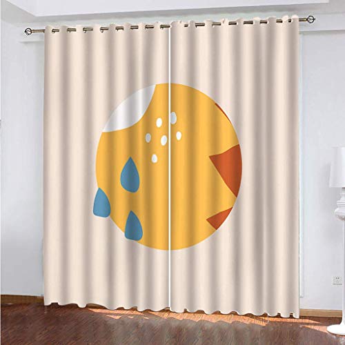 Verdunklungsvorhänge 3D Gelbe Geometrische Kreise Gardinen Mit Ösen Blickdichte Vorhänge Für Schlafzimmer Wohnzimmer 200x160 Cm Vorhang Kinderzimmer Junge, 2Er Set Gardinen Mit Ösen, Abdunkelnde Verdunklungsvorhänge 3D Gelbe Geometrische Kreise Gardinen Mit Ösen Blickdichte Vorhänge Für Schlafzimmer Wohnzimmer 200x160 Cm Vorhang Kinderzimmer Junge, 2Er Set Gardinen Mit Ösen, Abdunkelnde von MAYNUO
