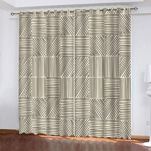 Verdunklungsvorhänge 3D Retro-Geometrische Linie Gardinen Mit Ösen Blickdichte Vorhänge Für Schlafzimmer Wohnzimmer 200x160 Cm Vorhang Kinderzimmer Junge, 2Er Set Gardinen Mit Ösen, Abdunkelnde Verdunklungsvorhänge 3D Retro-Geometrische Linie Gardinen Mit Ösen Blickdichte Vorhänge Für Schlafzimmer Wohnzimmer 200x160 Cm Vorhang Kinderzimmer Junge, 2Er Set Gardinen Mit Ösen, Abdunkelnde von MAYNUO