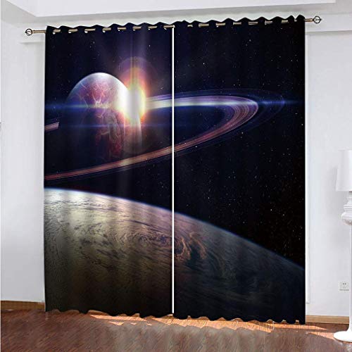 Verdunklungsvorhänge 3D Weltraum, Universum, Planet Gardinen Mit Ösen Blickdichte Vorhänge Für Schlafzimmer Wohnzimmer 200x160 Cm Vorhang Kinderzimmer Junge, 2Er Set Gardinen Mit Ösen, Abdunkelnde Verdunklungsvorhänge 3D Weltraum, Universum, Planet Gardinen Mit Ösen Blickdichte Vorhänge Für Schlafzimmer Wohnzimmer 200x160 Cm Vorhang Kinderzimmer Junge, 2Er Set Gardinen Mit Ösen, Abdunkelnde von MAYNUO