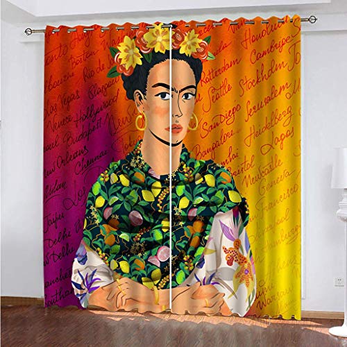 Vorhänge Mit Ösen Für Schlafzimmer Kinderzimmer Geräuschreduzierung 3D Klassische Personenporträts Muster Wohnzimmer 2 Stücke 180x250 cm Blickdichte Gardinen, Verdunkelungsvorhang von MAYNUO