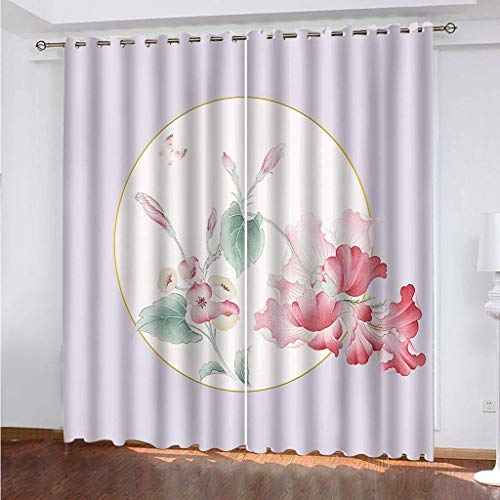Vorhänge Mit Ösen Für Schlafzimmer Kinderzimmer Geräuschreduzierung 3D Rote Blumen Kunst Muster Wohnzimmer 2 Stücke 180x250 cm Blickdichte Gardinen, Verdunkelungsvorhang Vorhänge Mit Ösen Für Schlafzimmer Kinderzimmer Geräuschreduzierung 3D Rote Blumen Kunst Muster Wohnzimmer 2 Stücke 180x250 cm Blickdichte Gardinen, Verdunkelungsvorhang von MAYNUO