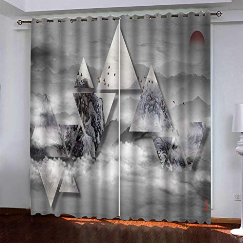 Vorhänge Mit Ösen Für Schlafzimmer Kinderzimmer Geräuschreduzierung 3D Rotes Sonnenaufgang-Landschaftsgemälde Muster Wohnzimmer 2 Stücke 180x250 cm Blickdichte Gardinen, Verdunkelungsvorhang Vorhänge Mit Ösen Für Schlafzimmer Kinderzimmer Geräuschreduzierung 3D Rotes Sonnenaufgang-Landschaftsgemälde Muster Wohnzimmer 2 Stücke 180x250 cm Blickdichte Gardinen, Verdunkelungsvorhang von MAYNUO