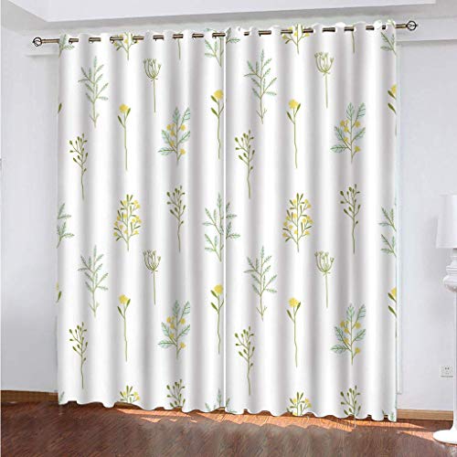 Vorhänge Schlafzimmer 3D Blumen Pflanzenmuster Verdunkelung 200x200 cm Gardinen Blickdichte Ösen Thermo Vorhang, Mit Muster Für Fenster Wohnzimmer Vorhänge Schlafzimmer 3D Blumen Pflanzenmuster Verdunkelung 200x200 cm Gardinen Blickdichte Ösen Thermo Vorhang, Mit Muster Für Fenster Wohnzimmer von MAYNUO