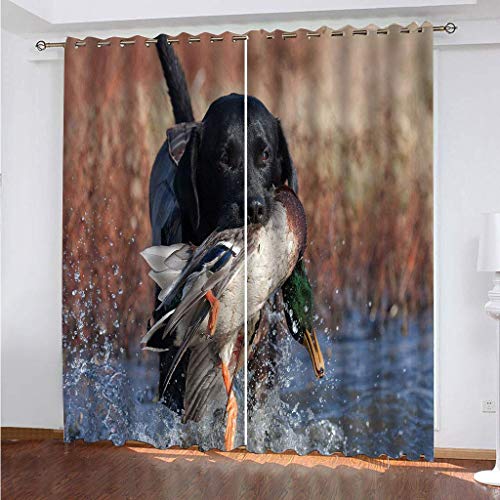 Vorhänge Schlafzimmer 3D Schwarzes Tier: Jagdhund Verdunkelung 200x200 cm Gardinen Blickdichte Ösen Thermo Vorhang, Mit Muster Für Fenster Wohnzimmer Vorhänge Schlafzimmer 3D Schwarzes Tier: Jagdhund Verdunkelung 200x200 cm Gardinen Blickdichte Ösen Thermo Vorhang, Mit Muster Für Fenster Wohnzimmer von MAYNUO