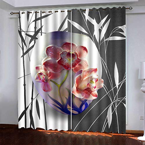 Vorhänge Wohnzimmer Gardinen 3D Vase Mit Roten Schnitzereien Verdunklungsvorhänge Ösen, Muster 2Er Set 234x230 cm Blickdichte, Ösenvorhang 2Er Set, Schlafzimmer, Verdunkelung Vorhänge Wohnzimmer Gardinen 3D Vase Mit Roten Schnitzereien Verdunklungsvorhänge Ösen, Muster 2Er Set 234x230 cm Blickdichte, Ösenvorhang 2Er Set, Schlafzimmer, Verdunkelung von MAYNUO