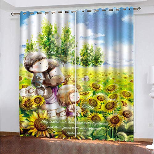 Wohnzimmer Gardinen Gelbe Blumenfelder Menschen 2 Stück Muster Verdunkelungsvorhang Schlafzimmer 280x260Cm Thermovorhang Schlafzimmer Farben Kinderzimmer Fensterdekoration Wohnzimmer Gardinen Gelbe Blumenfelder Menschen 2 Stück Muster Verdunkelungsvorhang Schlafzimmer 280x260Cm Thermovorhang Schlafzimmer Farben Kinderzimmer Fensterdekoration von MAYNUO