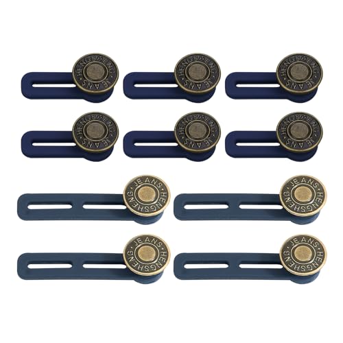 MAYOKIAAR 10 Stück Hosenbunderweiterung Hosenknopf, Hosenbunderweiterung Knopf,Hosen-Knopfverlängerung für Jeans,Anzughosen & Schwangerschaft – Schwarz von MAYOKIAAR