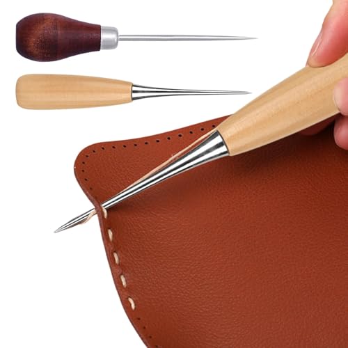 MAYOKIAAR 2 Stück Schneiderahle Vorstecher Holzgriff und Roter SKC Ahle, Robust und Ergonomisch, Für Lederarbeiten und Nähen MAYOKIAAR 2 Stück Schneiderahle Vorstecher Holzgriff und Roter SKC Ahle, Robust und Ergonomisch, Für Lederarbeiten und Nähen von MAYOKIAAR