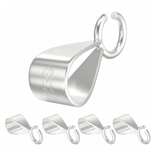 MAYOKIAAR 5 Stück 925 Sterling Silber Kettenanhänger, Kette Anhänger,Für Anhänger-Ösenverbinder mit Öffnungsring,DIY Schmuckdesign, Halsketten, Armbänder und Anhänger von MAYOKIAAR